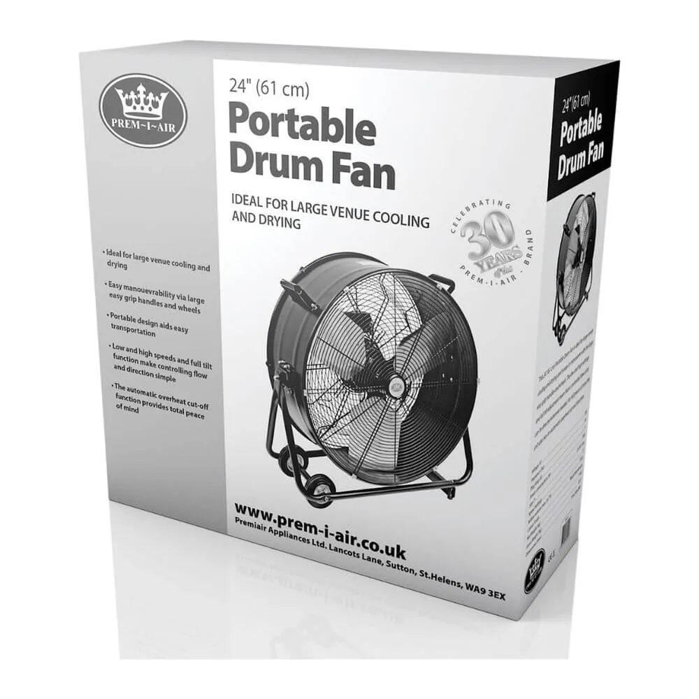 Prem-I-Air 24 inch Portable Drum Fan - EH0137