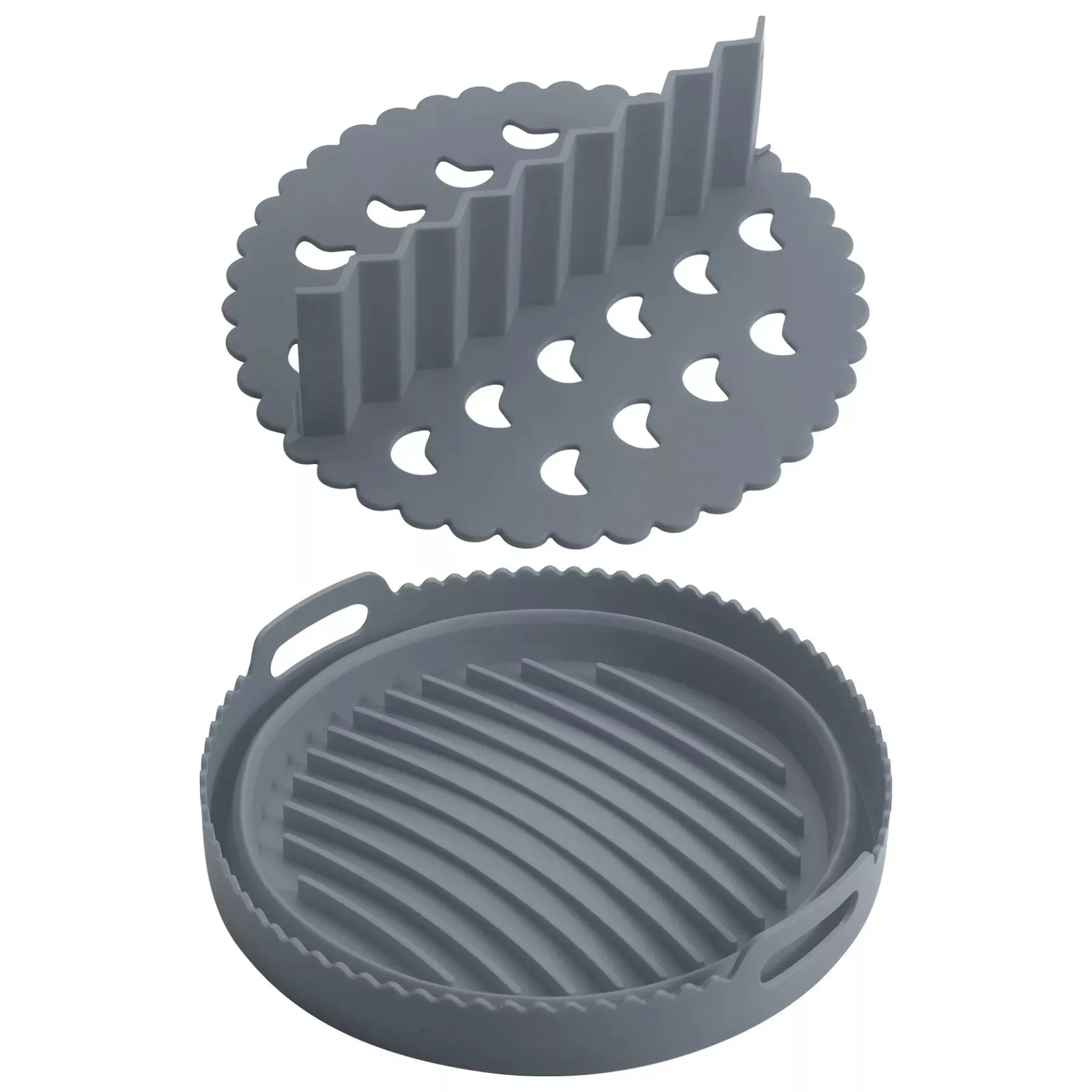 Premium Ultra Thick Silicone Air Fryer Liner With Divider