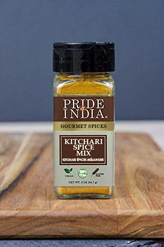 Pride of India - Kitchari Spice Seasoning – Made with Authentic Indian Spices – Good for Health Cleanse & Diet – Easy to Use – 2 oz. Small Dual Sifter Bottle