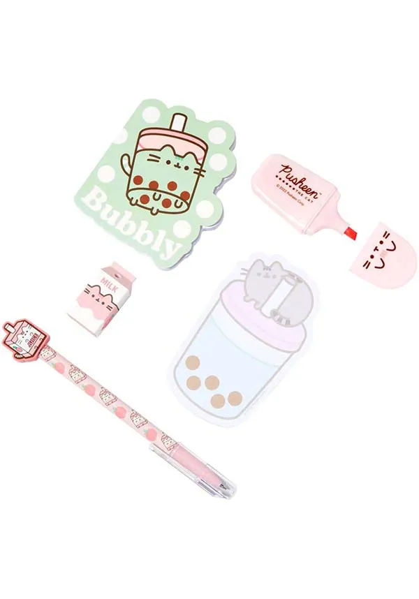 Pusheen Sips | STATIONERY SET [In Plastic Cup]*