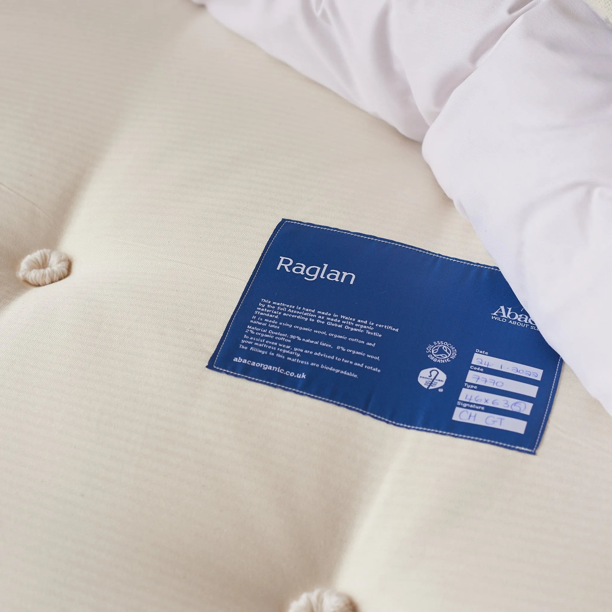 Raglan Natural Wool & Cotton Latex Mattress