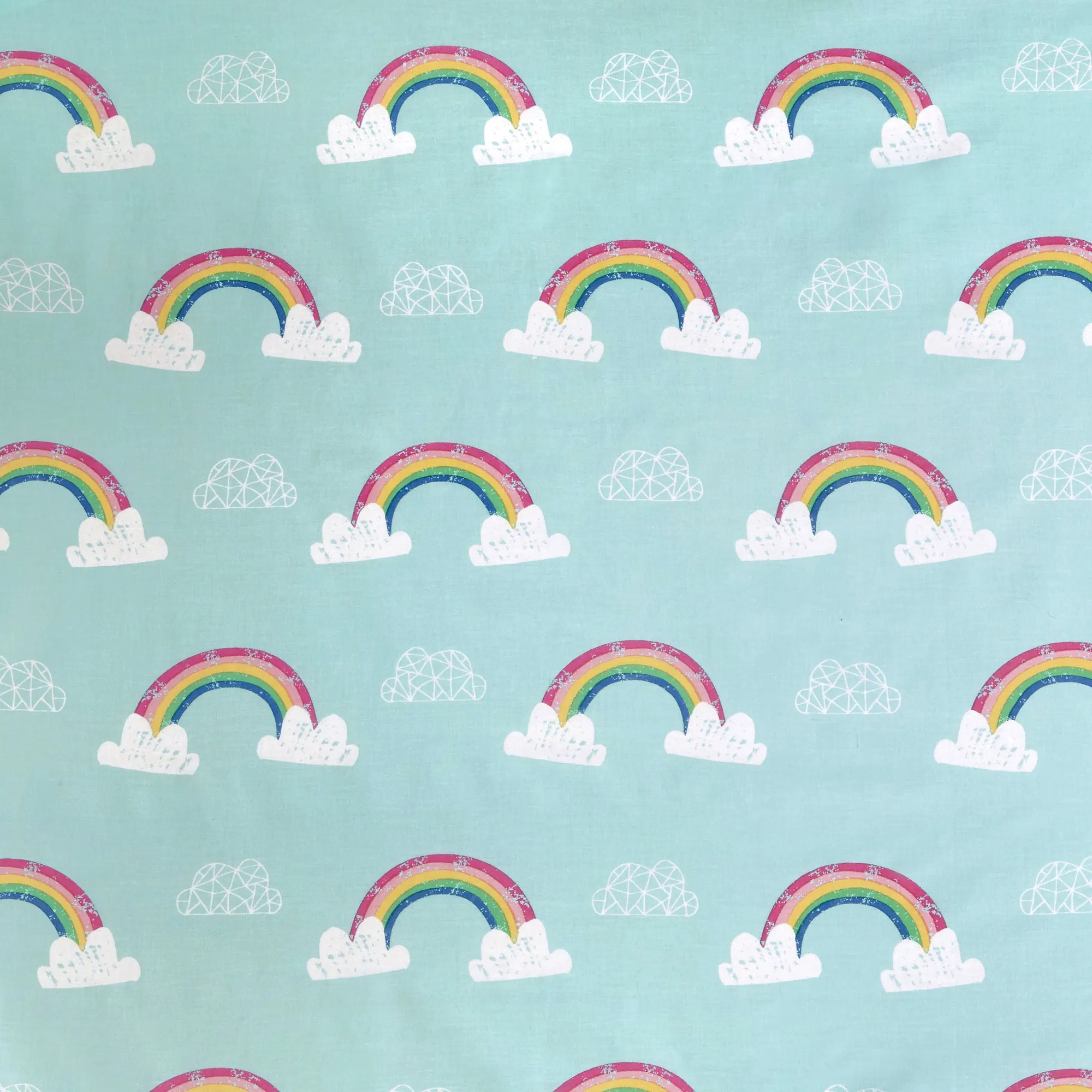 Rainbow Unicorn 25cm Fitted Bed Sheet by Bedlam in Multicolour