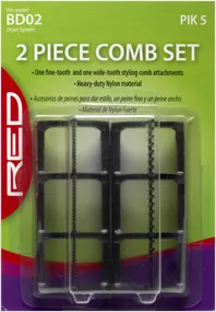 Red 2 Piece Comb Set BD02