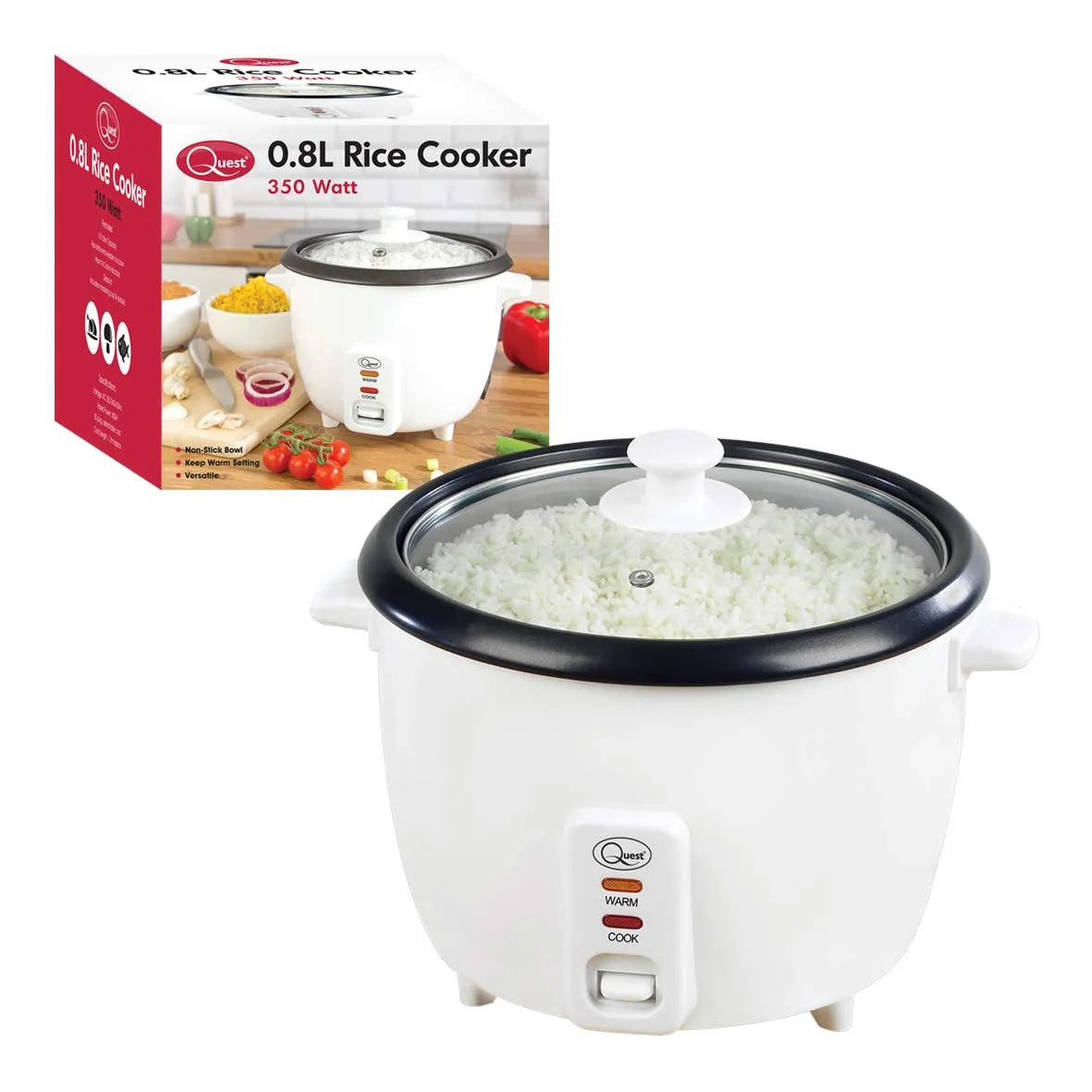 Rice Cooker Electric 0.8L Automatic Keep Warm Function Non Stick Bowl