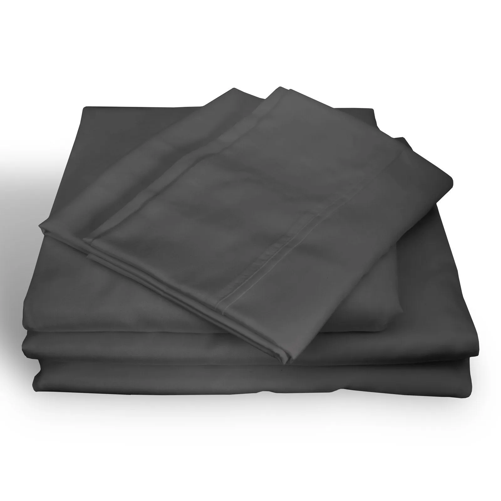 Royal Comfort 1000TC Hotel Grade Bamboo Cotton Sheets Pillowcases Set Ultrasoft King Pewter