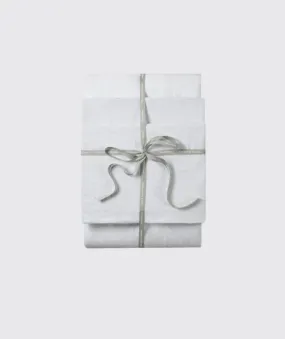 SAMPLE SALE<br>Classic White Linen Fitted Sheet<br>Size Single