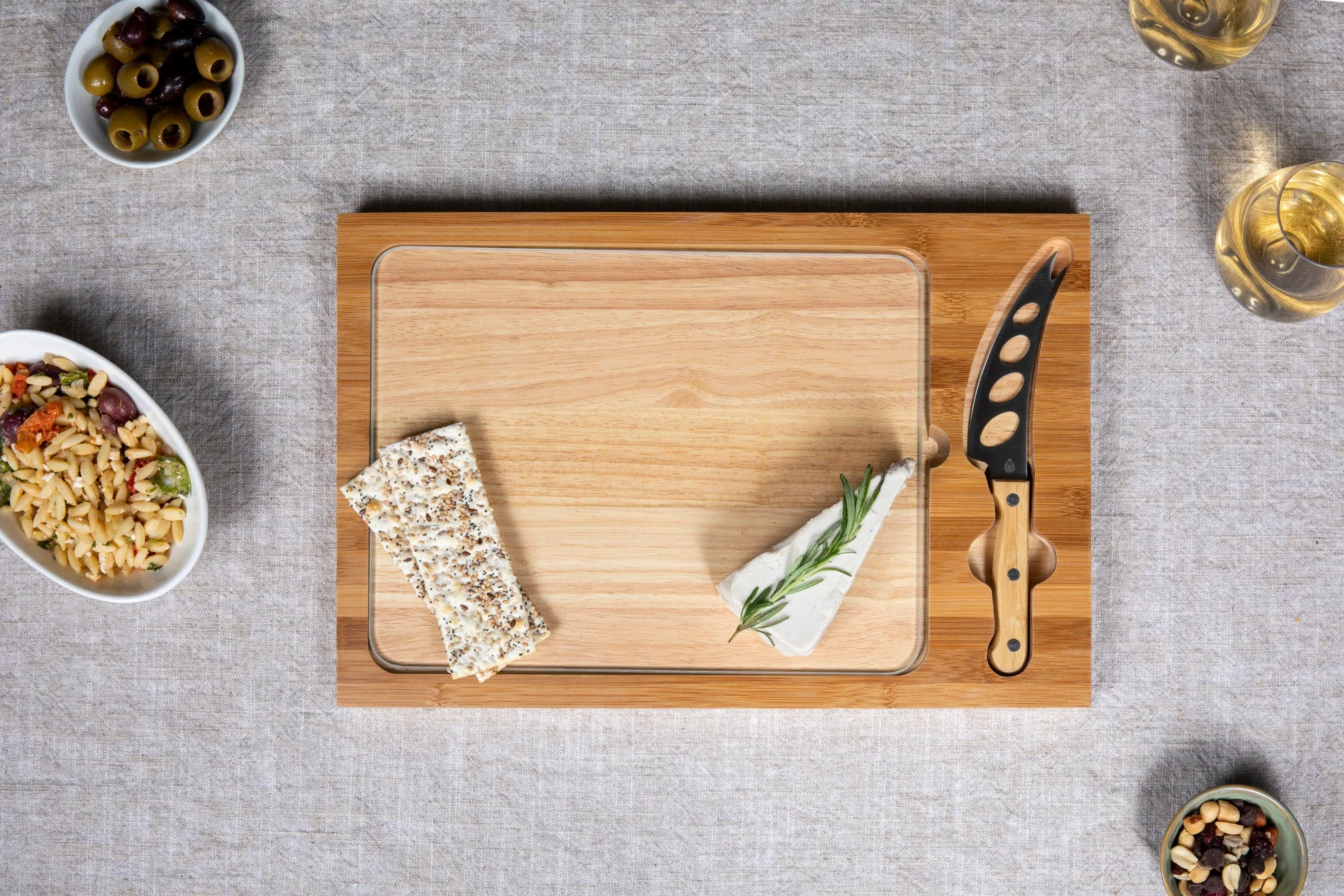 San Francisco 49ers Football Field - Icon Glass Top Cutting Board & Knife Set