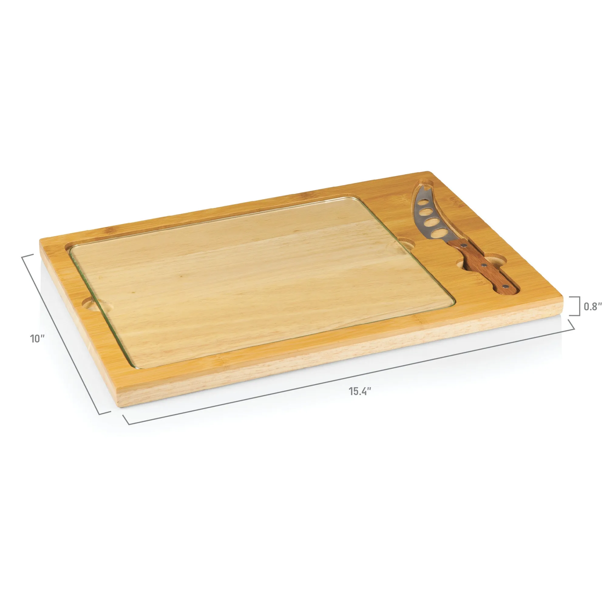 Seattle Seahawks Football Field - Icon Glass Top Cutting Board & Knife Set