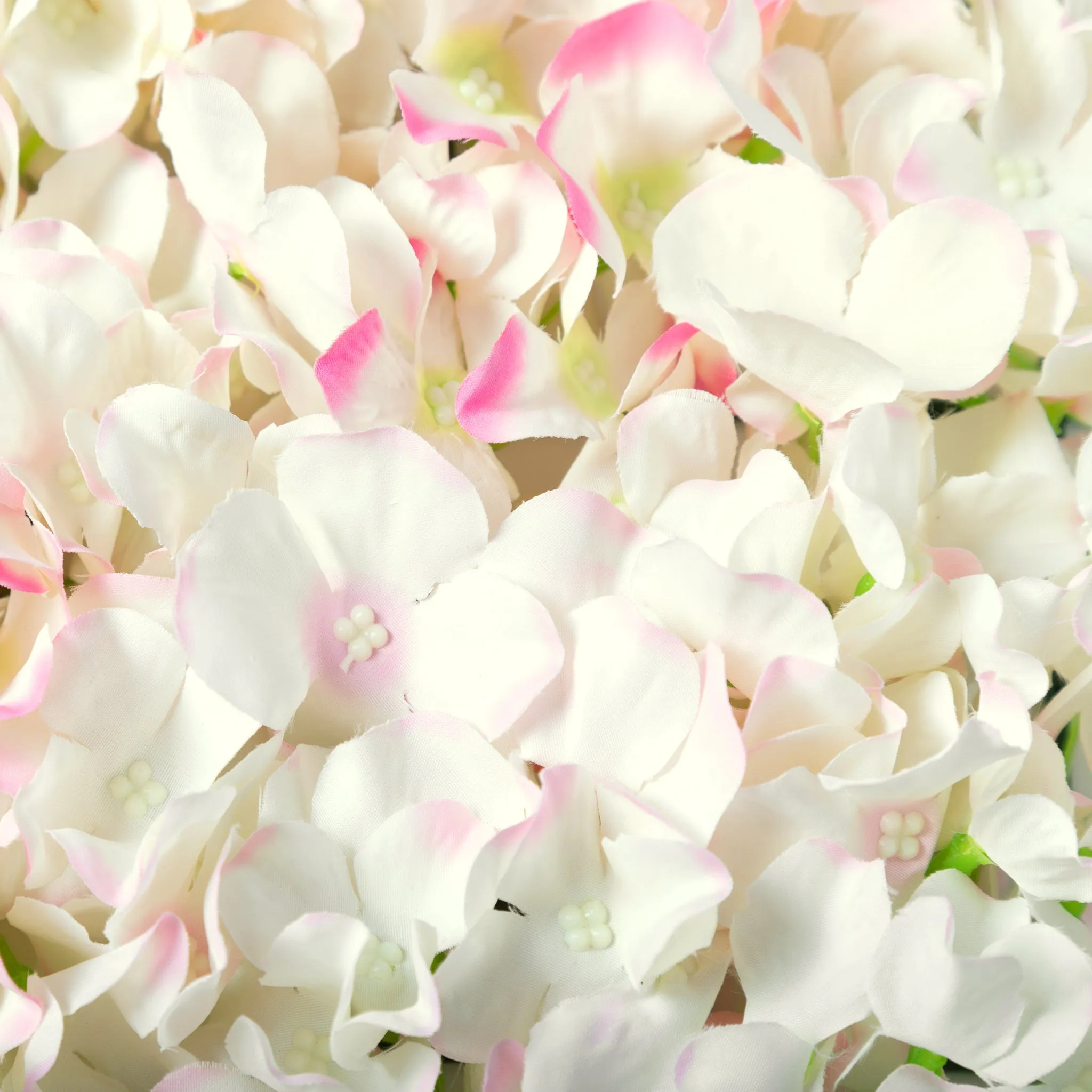 Silk Hydrangeas Flower Wall Backdrop Panel - Bi-Color Pink & White