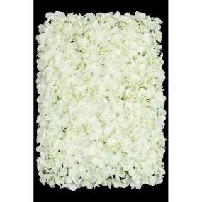 Silk Hydrangeas Flower Wall Backdrop Panel - Cream