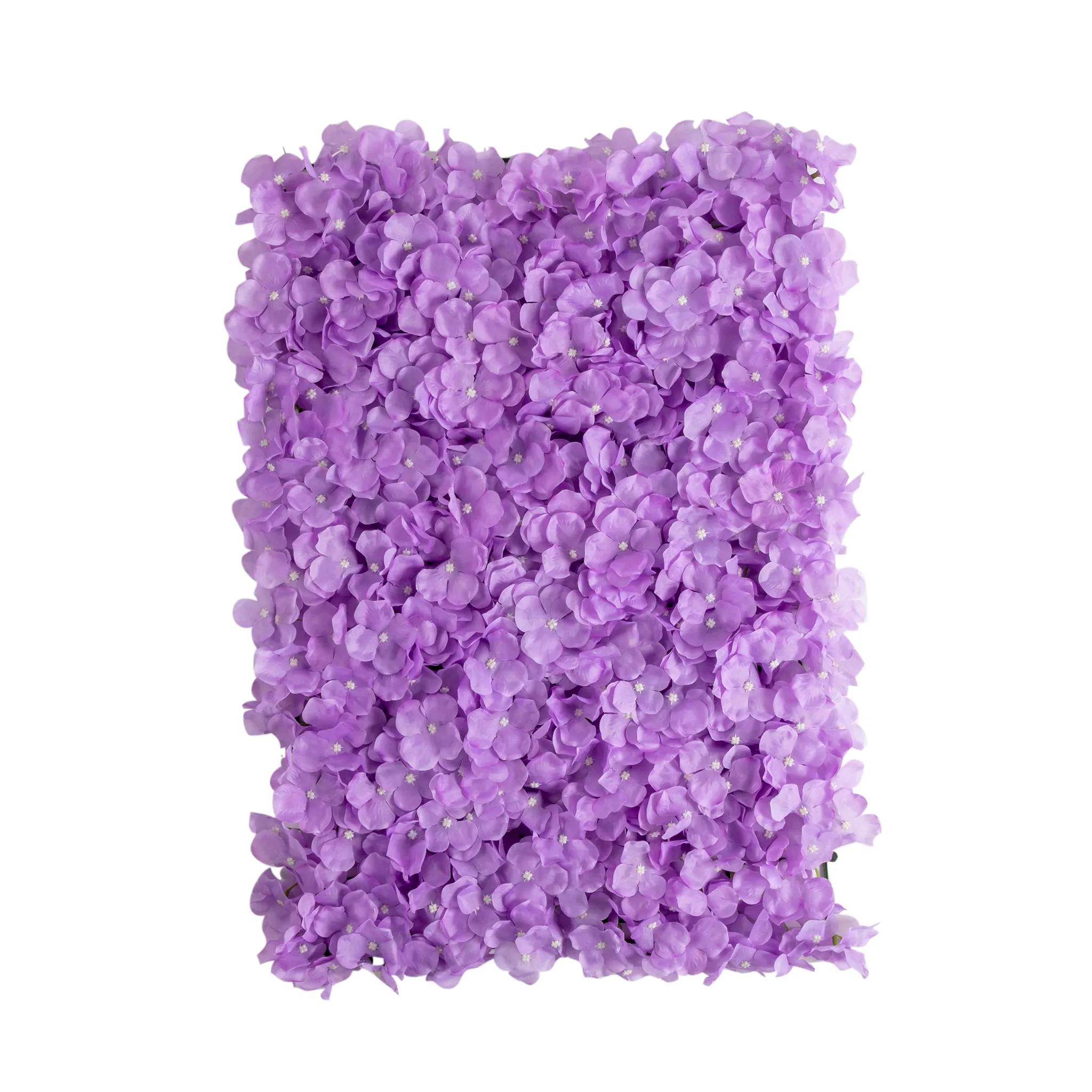 Silk Hydrangeas Flower Wall Backdrop Panel - Lavender