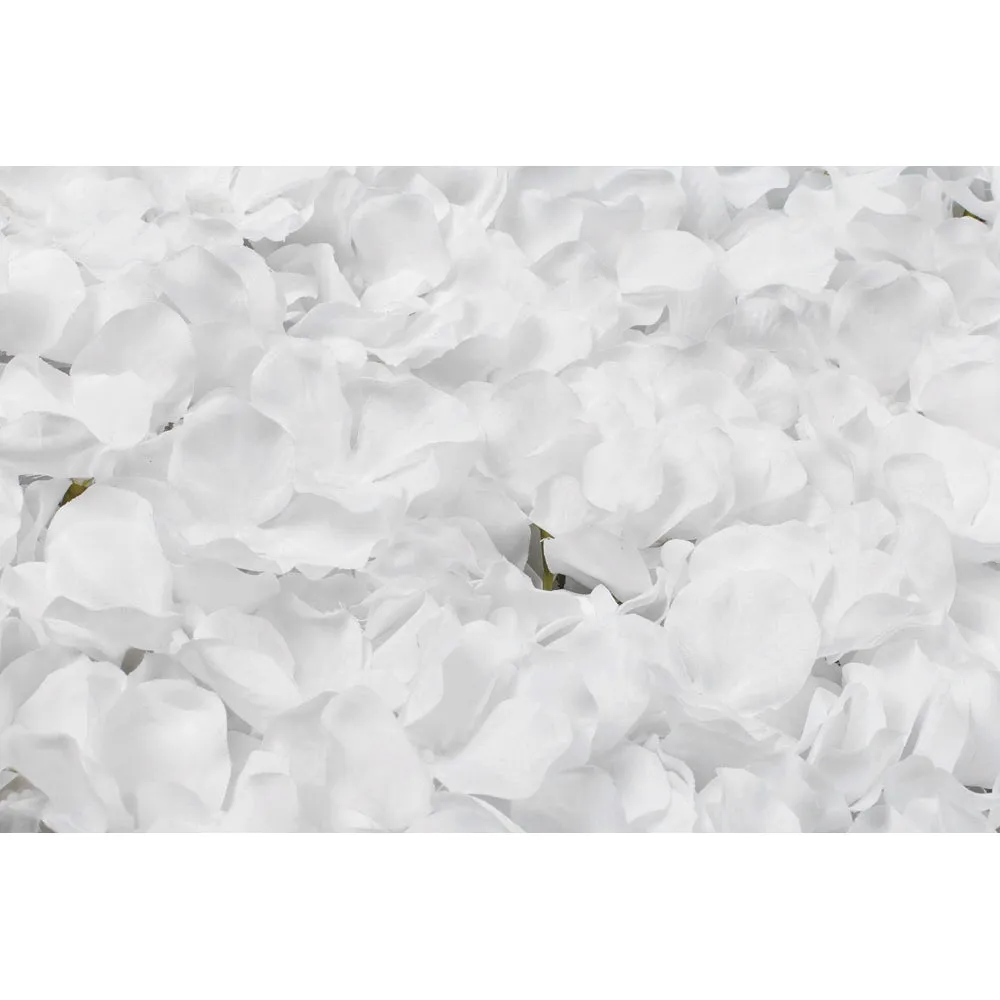 Silk Hydrangeas Flower Wall Backdrop Panel - White