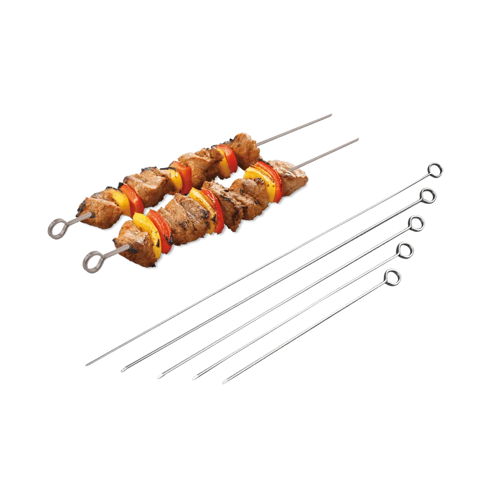 Stainless Steel Flat BBQ / Kebab Skewers. Pack of 12