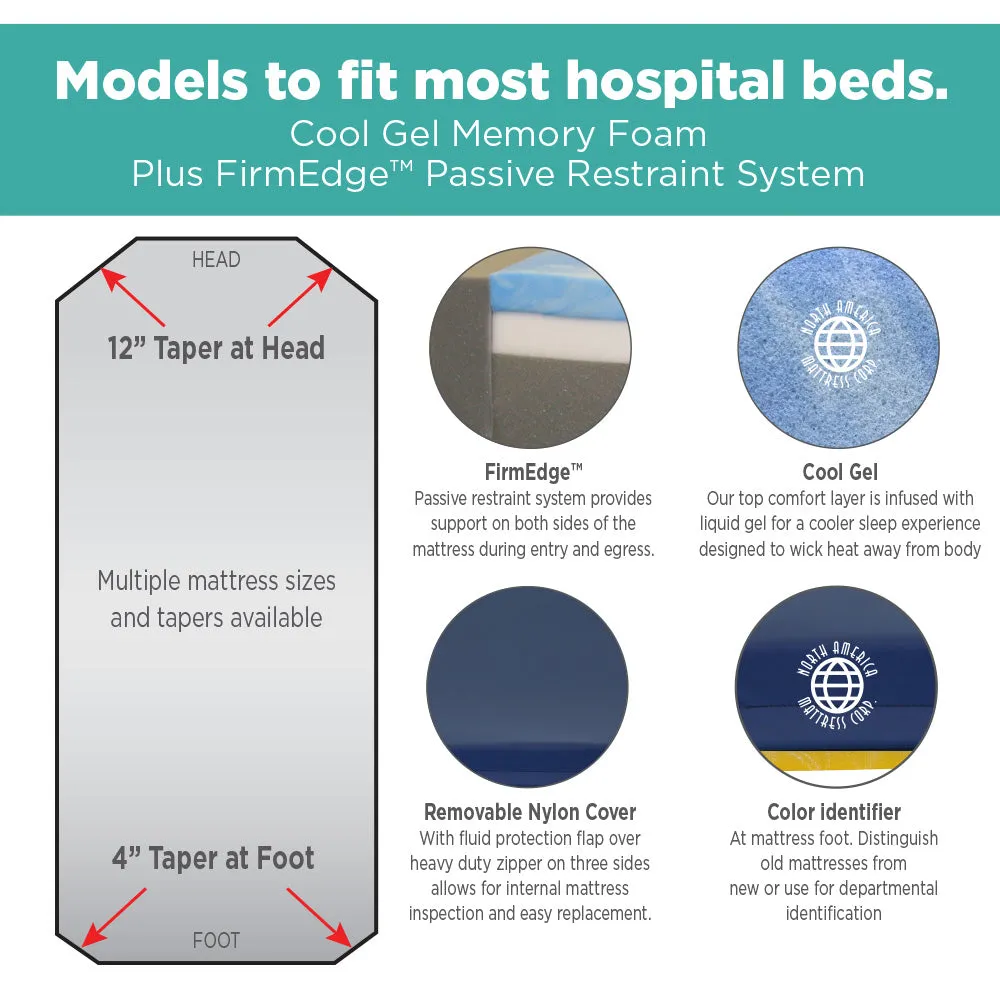 Stryker Stretcher Pad, Prime Series Big Wheel  Ultra Comfort Model 1115-UC (26" w)