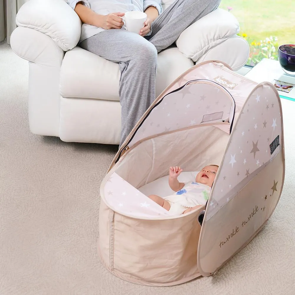 Sun & Sleep Pop-Up Travel Bassinet / Cot & padded mattress (birth to 6 months)