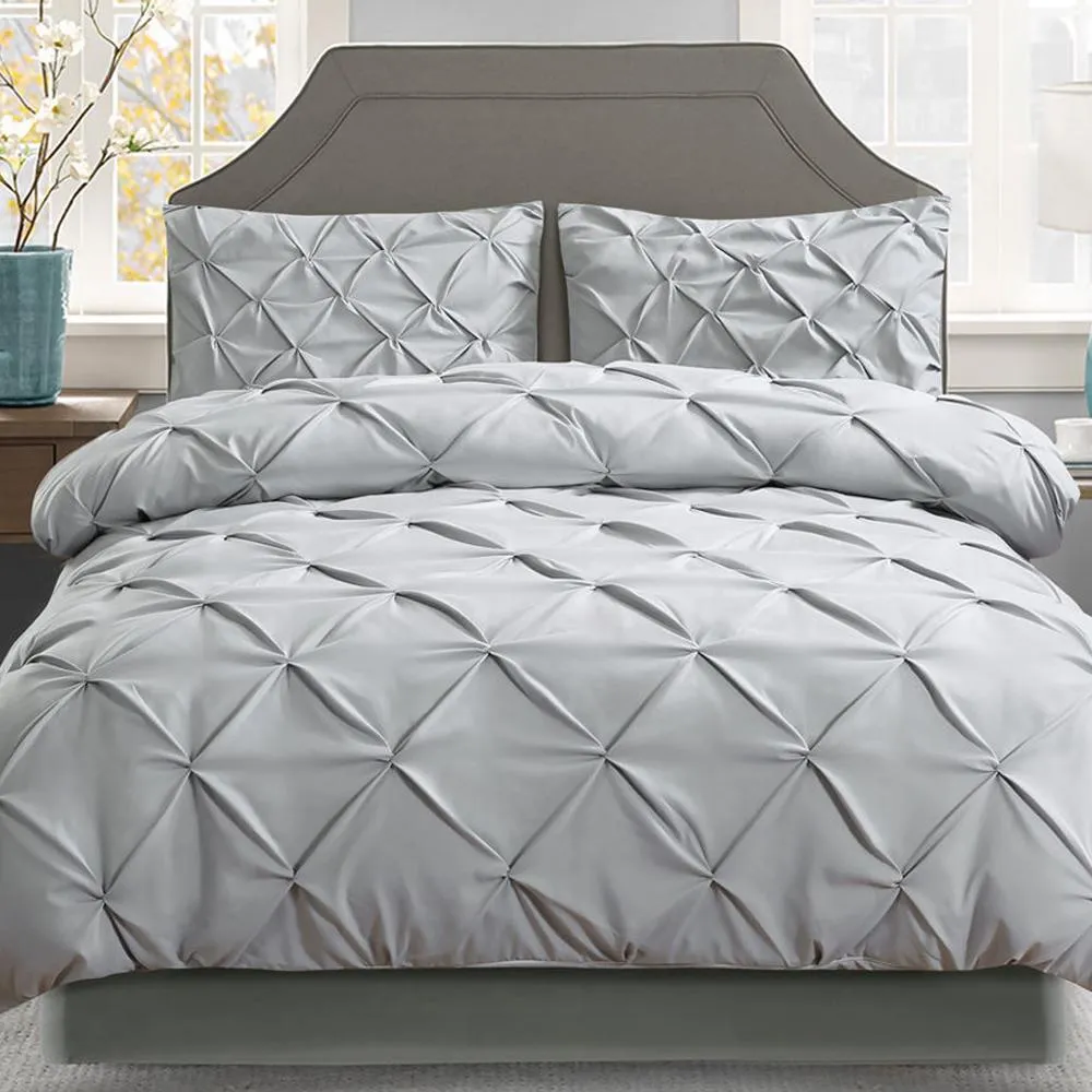 Super King Size Quilt Cover Set - Grey