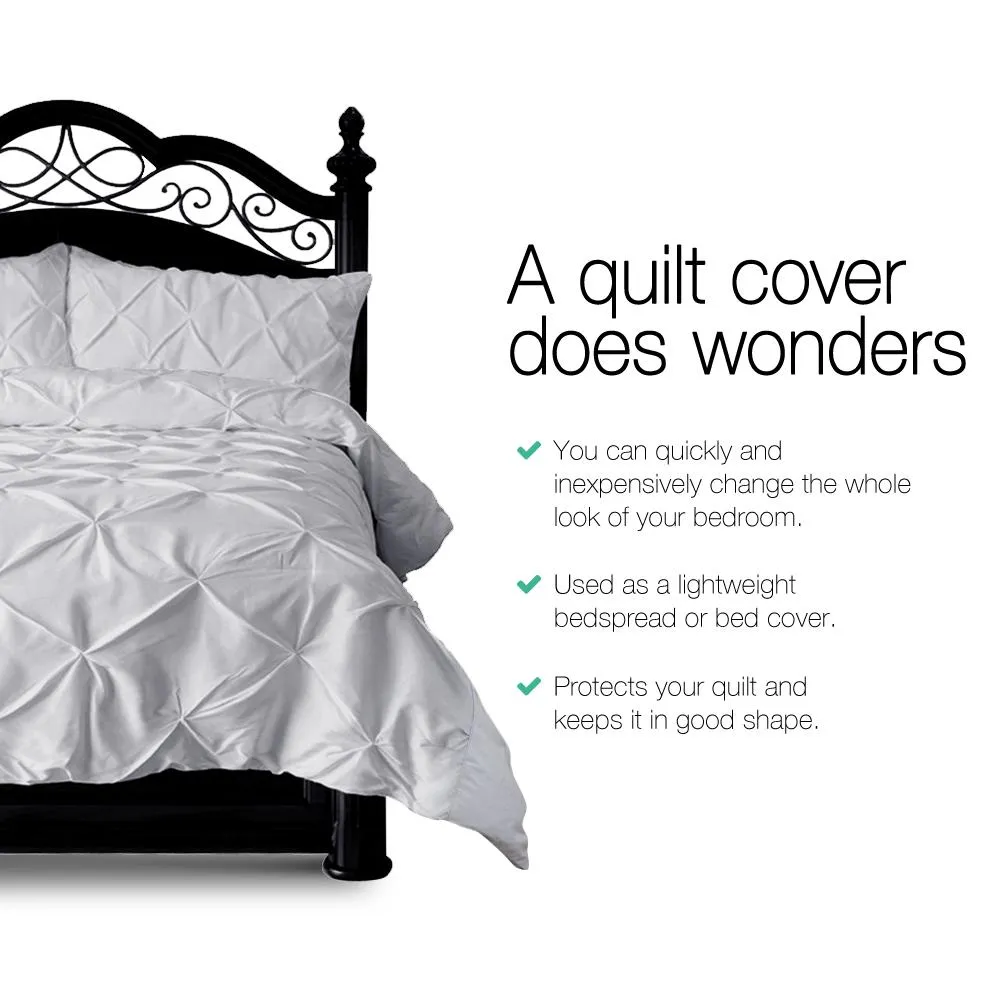 Super King Size Quilt Cover Set - Grey