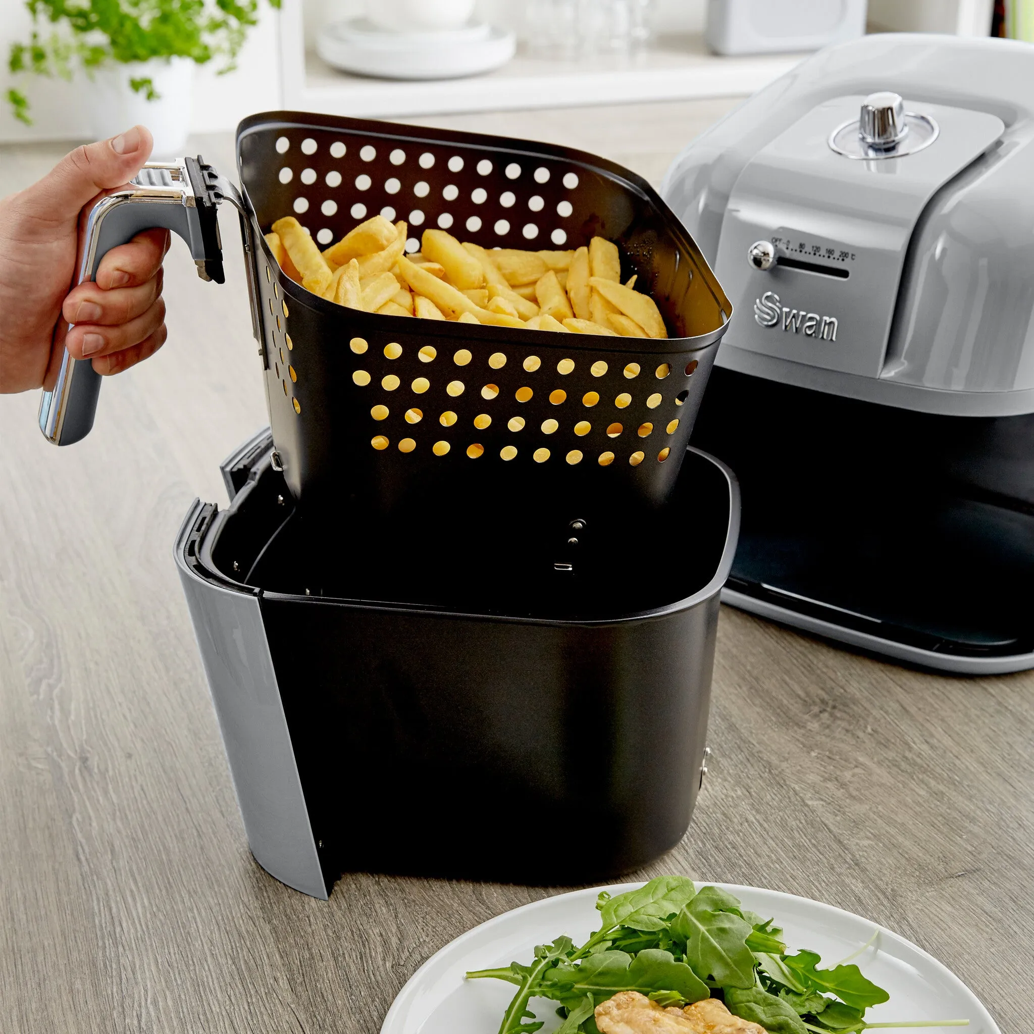 Swan SD10510GRN fryer 6 L Stand-alone Hot air fryer Grey