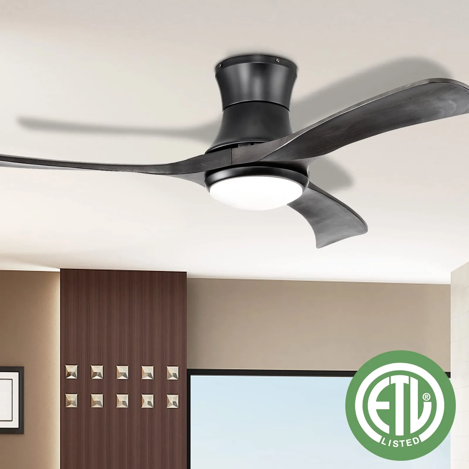 Tangkula 52 Inches Ceiling Fan with LED Light and Remote Control