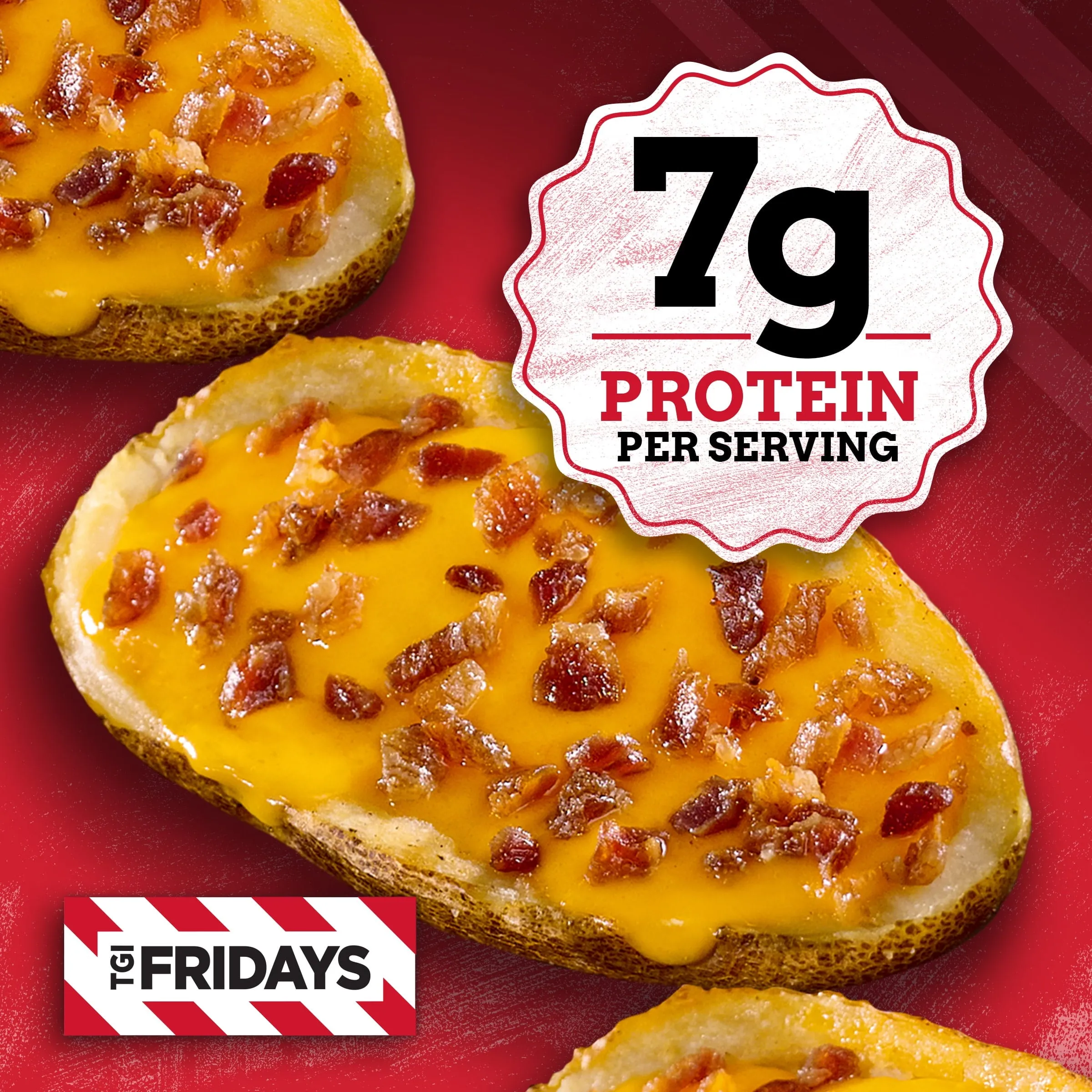 TGI Fridays Loaded Cheddar & Bacon Potato Skins Value Size Frozen Snacks & Appetizers, 22.3 oz Box Giant