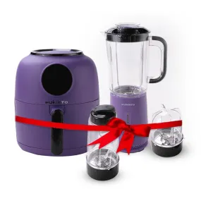 The Better Home Fumato Anniversary, Wedding Gifts For Couples- 12 Presets Digital Air Fryer For Home 3 In 1 Mixer Grinder Blender House Warming Gifts 1 Year Warranty (Purple), 4.5 Liters, 1300 Watts