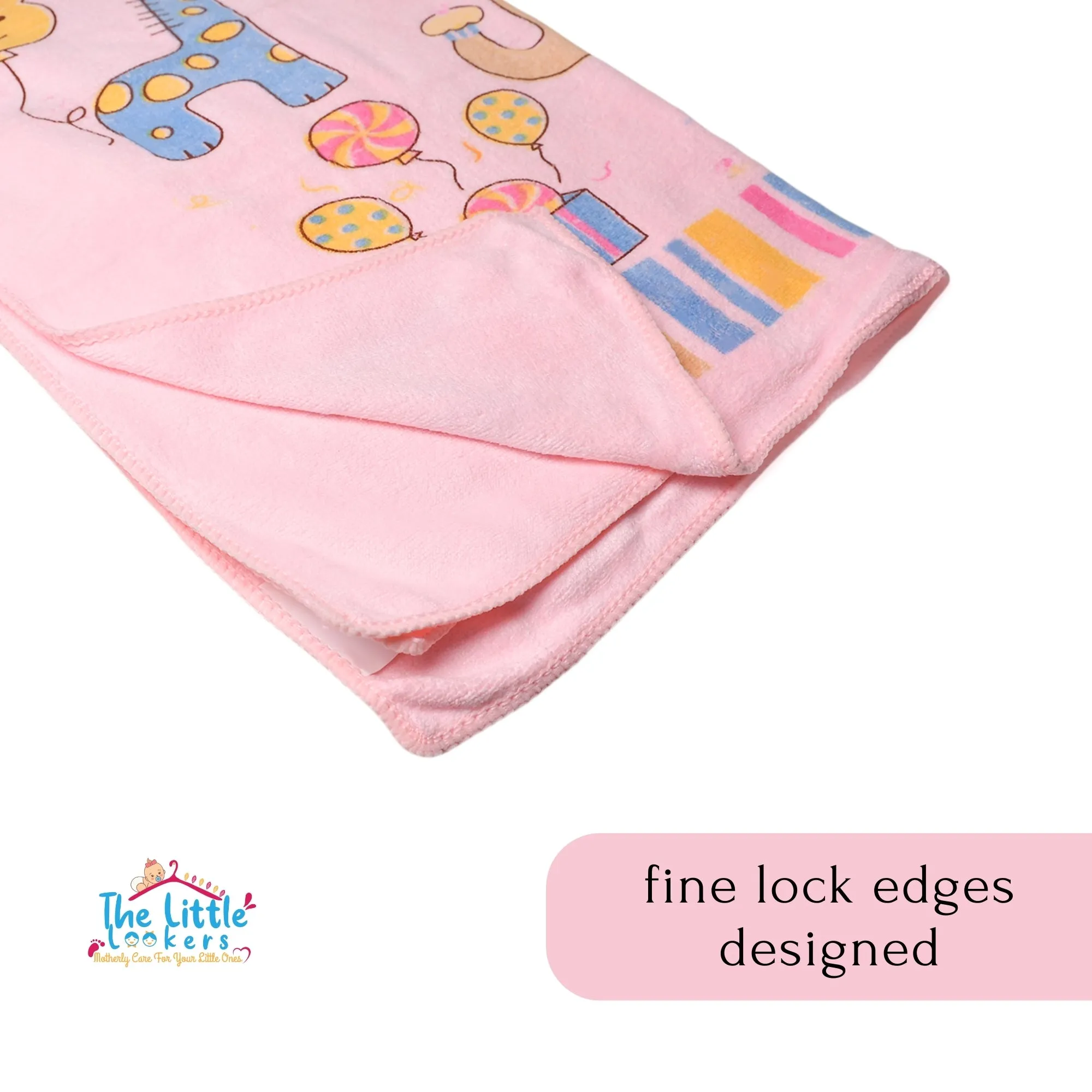 THE LITTLE LOOKERS Baby Bath Towel for Newborn/ Baby/ Kids| Super Soft Baby Bath Towel Set for Infants/ Bathing Accessories (Pack of 1)