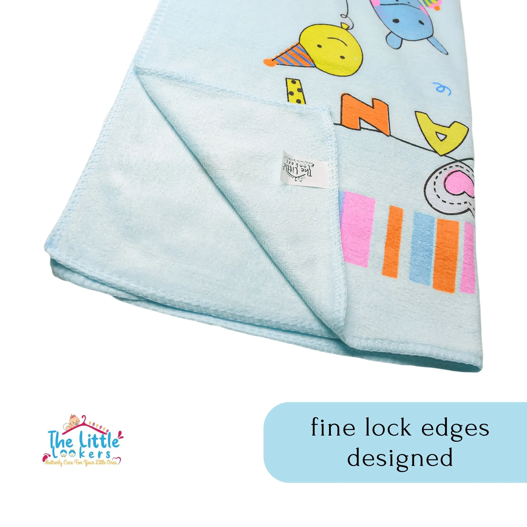 THE LITTLE LOOKERS Baby Bath Towel for Newborn/ Baby/ Kids| Super Soft Baby Bath Towel Set for Infants/ Bathing Accessories (Pack of 1)