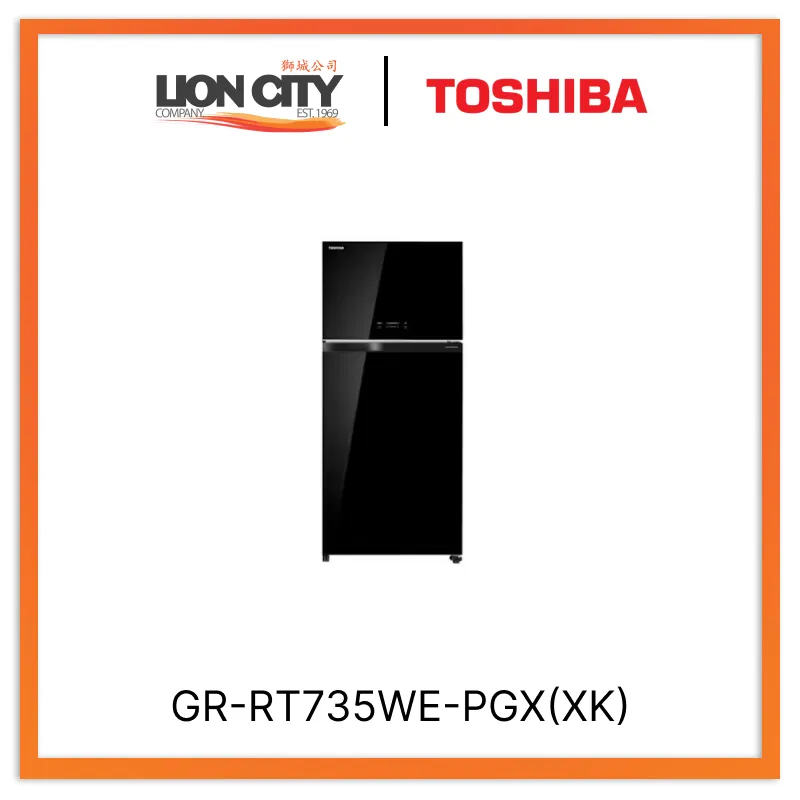 TOSHIBA GR-RT735WE-PGX(XK) 610L 2Doors Top Mounted Freezer Refrigerator