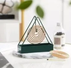 Trendmad Triangular Mosquito Coil Burner, Mosquito Coil Holder, Incense Holder, Coil Stand for Indoor and Outdoor Pack of 2