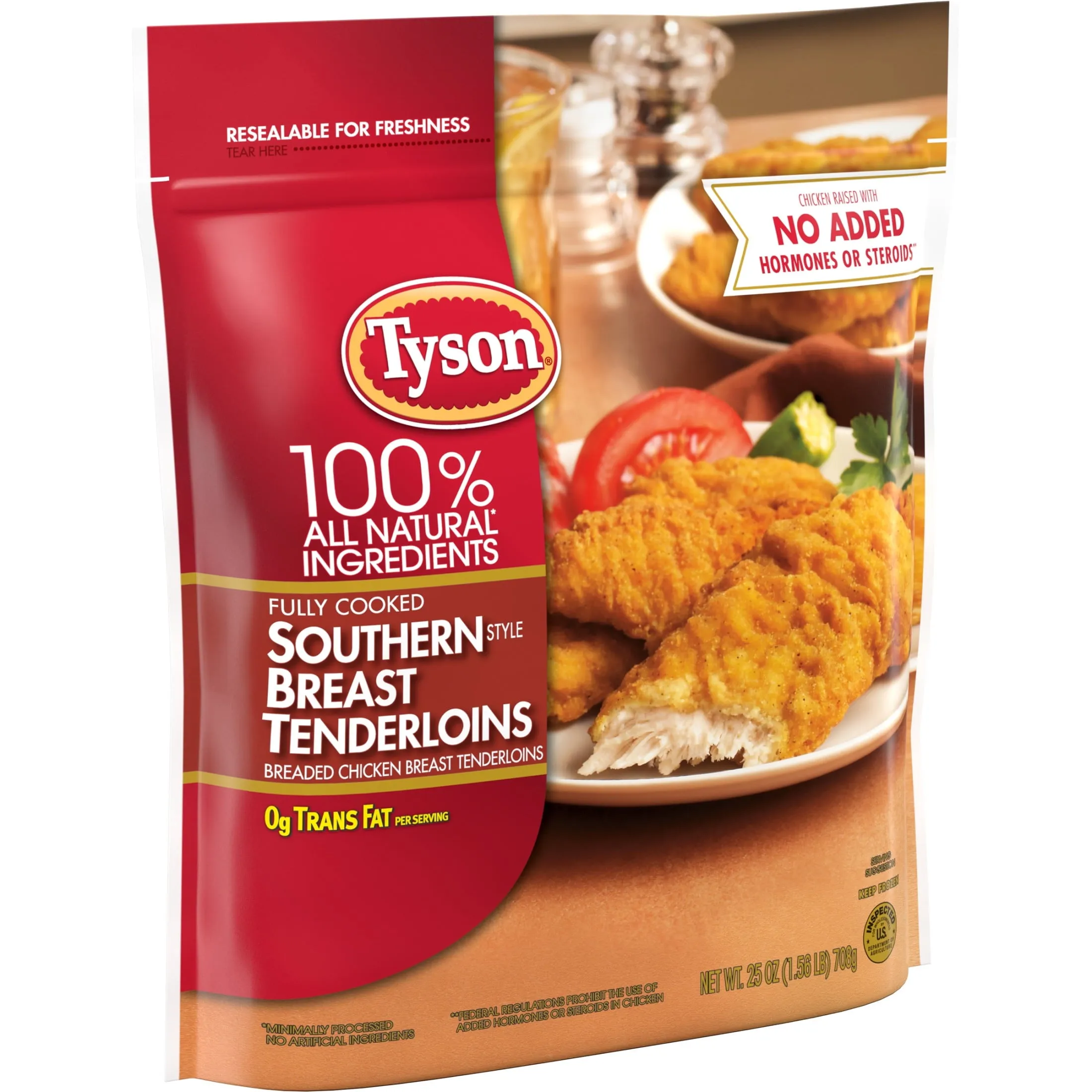 Tyson Southern Style Breaded Chicken Breast Tenderloins, 1.56 lb Bag (Frozen)