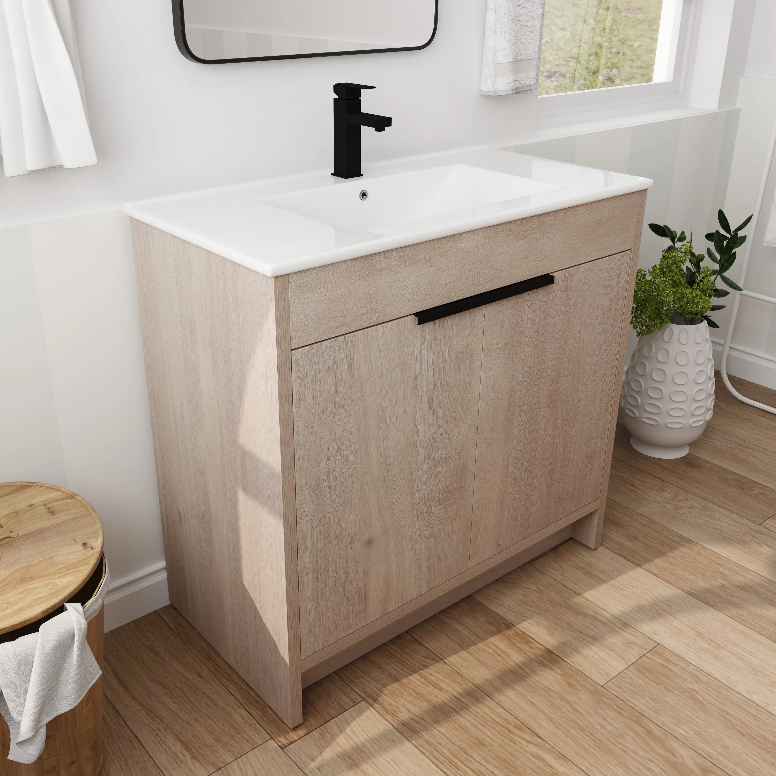 Walker Edison | 36 Inch Freestanding Bathroom Vanity