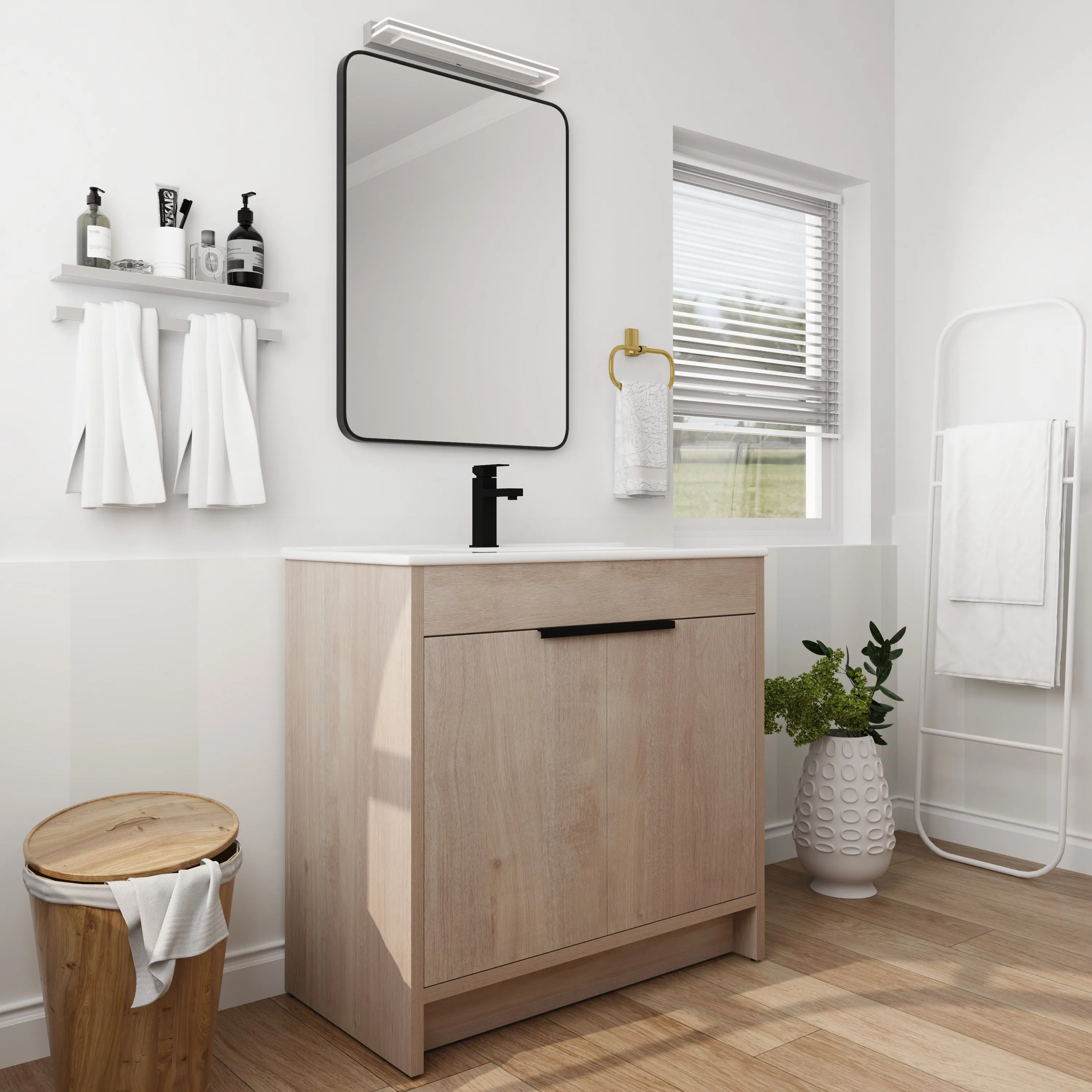 Walker Edison | 36 Inch Freestanding Bathroom Vanity