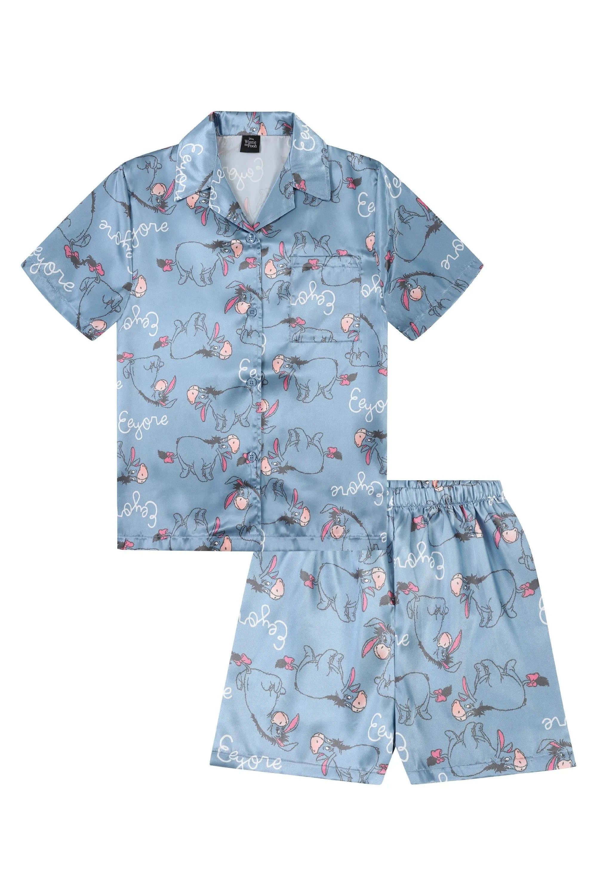 Women's Disney Eeyore Short Satin Pyjama Set