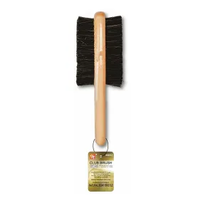 WOODEN CLUB BRUSH WITH BOAR BRISTLES (2-WAY)