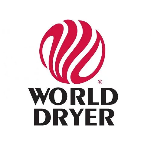 WORLD DRYER® B1-974 Airstyle™ Model B Series Hair Dryer - Cast-Iron White Finish Push Button Surface-Mounted (115V - 15 Amp)