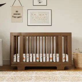 Yuzu 8-in-1 Convertible Crib with All-Stages Conversion Kits | Natural Walnut